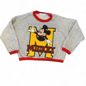 Rare Vintage 1992 Mickey Mouse‎ Sweatshirt Youth Med NWT Sears Disney Trivia Tag